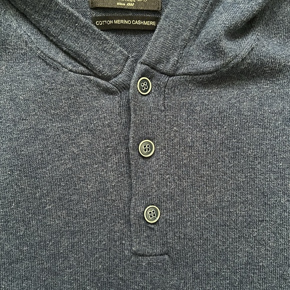 Weatherproof Vintage Men’s Navy Blue Hooded Sweater size L - Picture 3 of 6